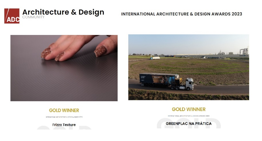 Textura Frizzo e projeto “Greenplac na Prática” ganham prêmios internacionais